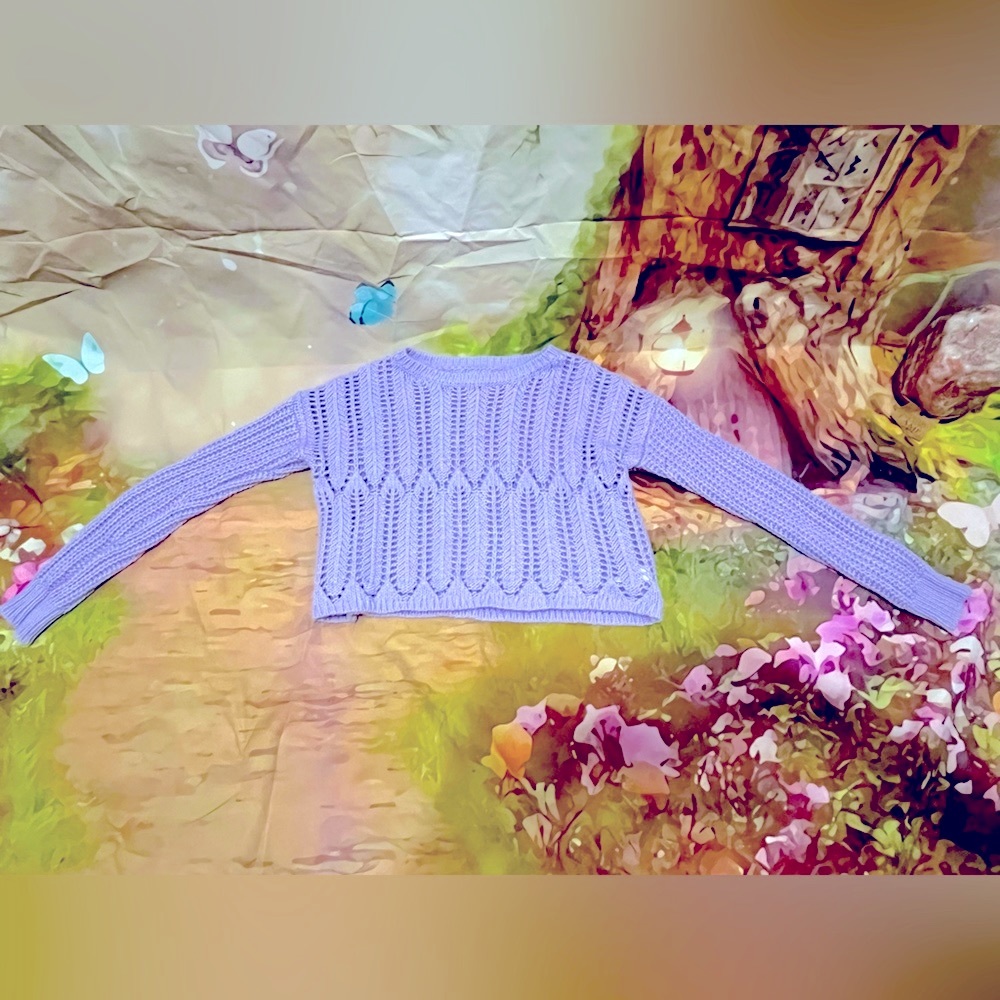 Aéropostale Y2K Purple Crochet Sweater